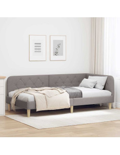 Cornice del letto ad angolo Talpa 90 x 200 cm Tessuto