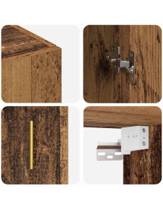 Armadietto a muro Legno vecchio 69,5 x 34 x 90 cm