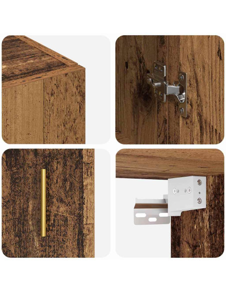 Armadietto a muro Legno vecchio 69,5 x 34 x 90 cm