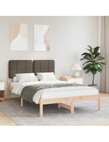 Letto con Testiera Rivestita Talpa 120 x 190 cm Pino massello
