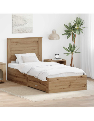 Struttura del letto con cassetto con testiera Legno multistrato