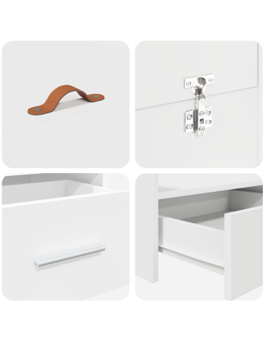 Struttura letto con contenitore Bianco 135 x 190 cm