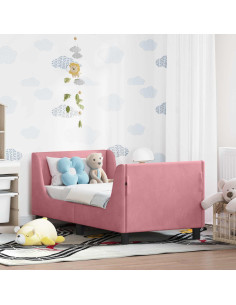 Struttura letto per bambini con testata Rosa 70 x 140 cm