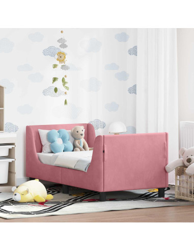 Struttura letto per bambini con testata Rosa 70 x 140 cm