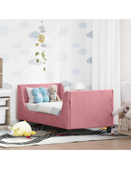 Struttura letto per bambini con testata Rosa 70 x 140 cm