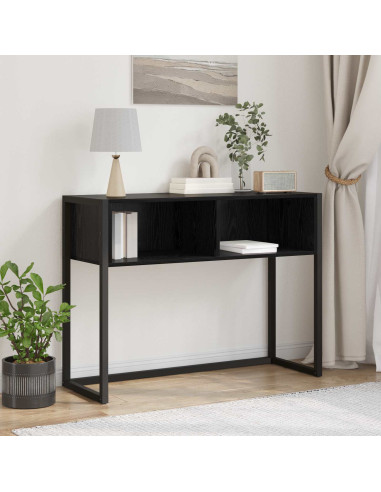 Tavolino Rovere Nero 100 x 36 x 75 cm Legno multistrato