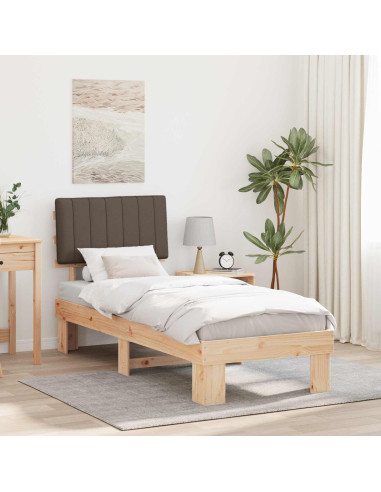 Letto con Testiera Rivestita Talpa 75 x 190 cm Pino massello