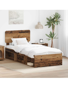 Struttura del letto Legno vecchio 90 x 190 cm Pino massello