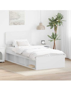 Struttura del letto Bianco 75 x 190 cm Pino massello