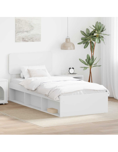 Struttura del letto Bianco 75 x 190 cm Pino massello