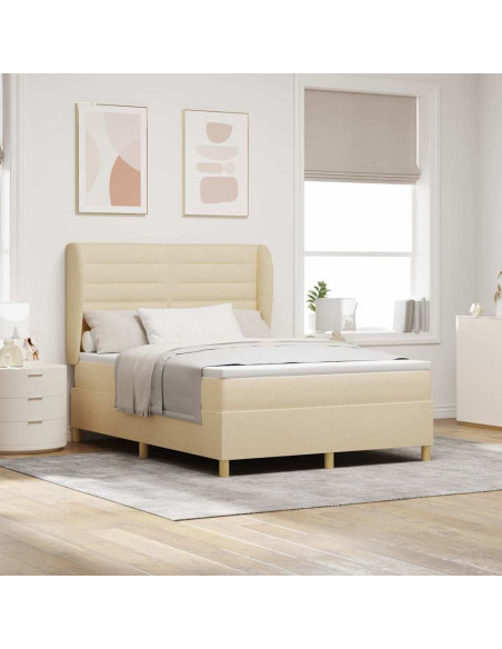 Letto con molle e materasso Grigio Scuro 90x190 cm Tessuto