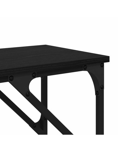 Tavolo consolle Rovere Nero 180 x 30 x 75 cm Legno multistrato