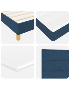 Letto a molle con materasso Blu 200 x 140 cm Poliestere