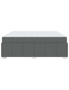 Struttura del letto Grigio scuro 180 x 200 cm Tessuto