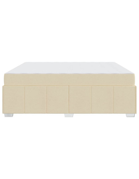 Struttura del letto con materasso Crema 180 x 200 cm Tessuto