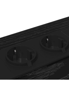 Armadio da Notte Rovere Nero 42 x 41 x 56 cm Legno multistrato