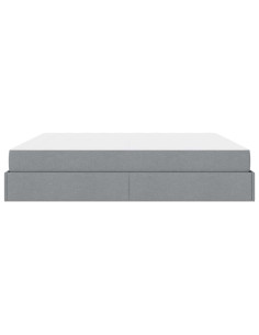Struttura letto con materasso 2 pcs Grigio chiaro Tessuto