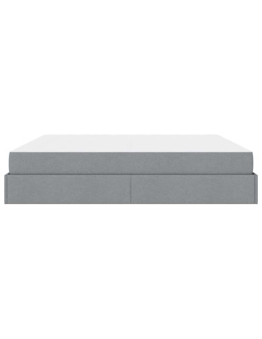 Struttura letto con materasso 2 pcs Grigio chiaro Tessuto