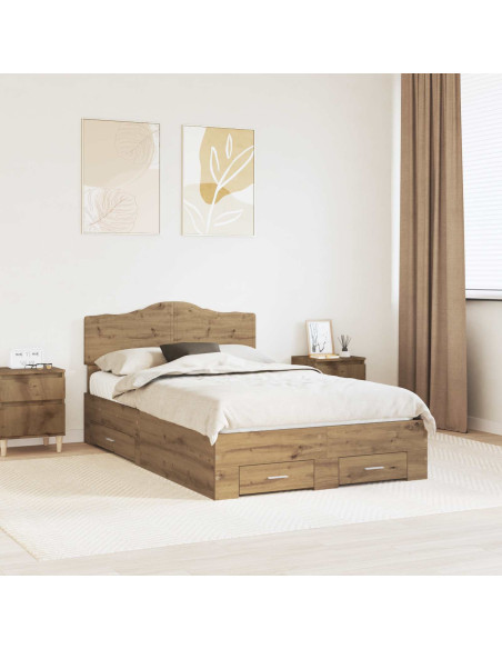 Struttura del letto Rovere artigianale 120 x 190 cm