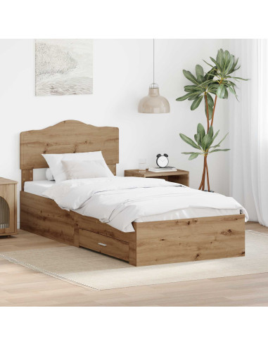 Struttura del letto Rovere artigianale 100 x 200 cm