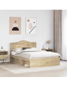 Struttura del letto Sonoma 140 x 190 cm Pino massello