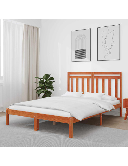 Struttura del letto Marrone cerato 205,5 x 145,5 x 100 cm