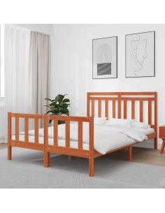 Struttura del letto Marrone cerato 205,5 x 165,5 x 100 cm