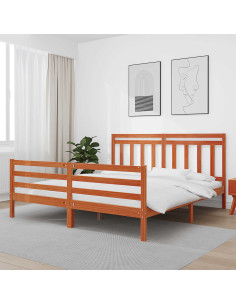 Struttura del letto con testiera Marrone cerato 180 x 200 cm