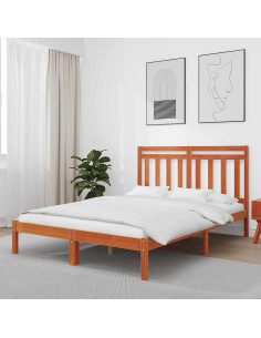 Struttura del letto Marrone cerato 205,5 x 155,5 x 100 cm