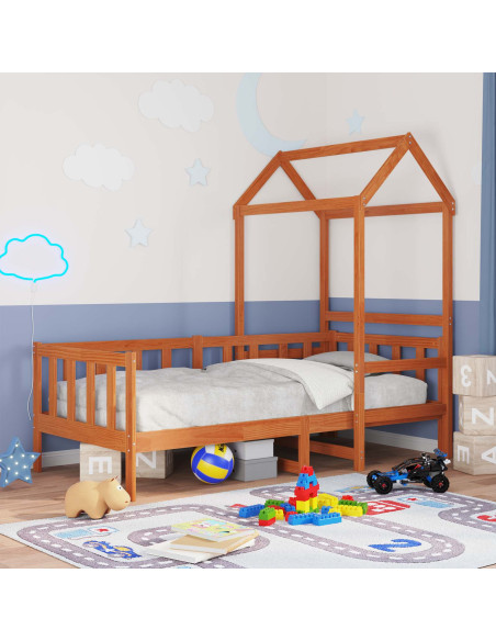 Set di Letto per il Giorno 2 pcs Marrone cerato Pino massello