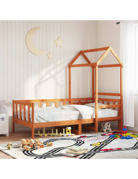 Set di Letto per il Giorno 2 pcs Marrone cerato Pino massello