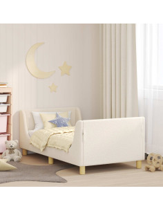 Struttura letto bambini con testata Crema 80 x 160 cm