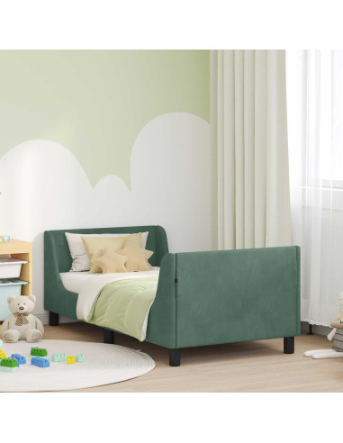 Struttura letto bambini con testata Verde Mare 80 x 160 cm
