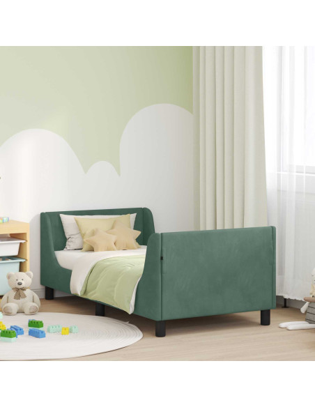 Struttura letto bambini con testata Verde Mare 80 x 160 cm