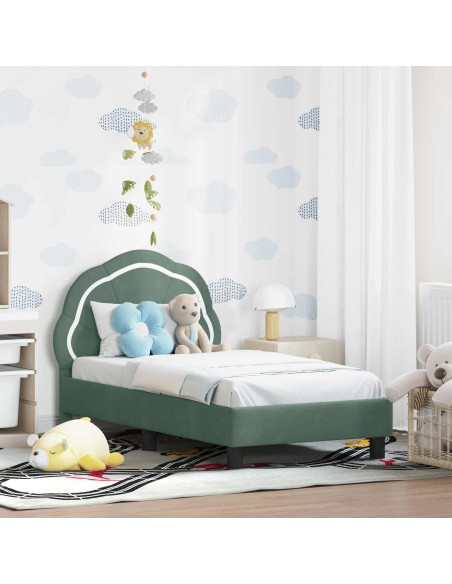 Struttura letto per bambini con testata Verde Mare 70 x 140 cm