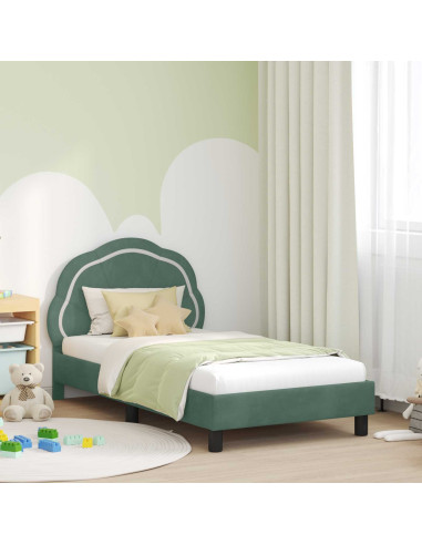Struttura letto bambini con testata Verde Mare 80 x 160 cm