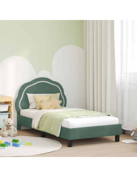 Struttura letto bambini con testata Verde Mare 80 x 160 cm