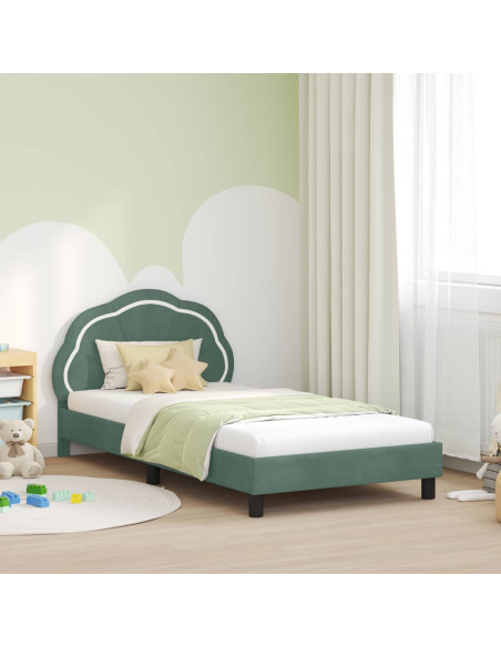 Struttura letto bambini con testata Verde Mare 90 x 200 cm