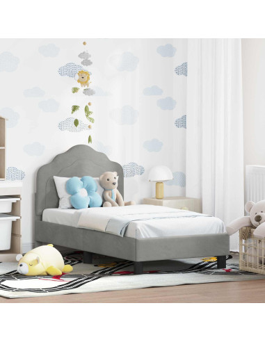 Struttura letto per bambini con testata Grigio chiaro