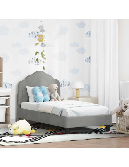 Struttura letto per bambini con testata Grigio chiaro