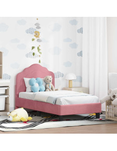 Struttura letto per bambini con testata Rosa 70 x 140 cm