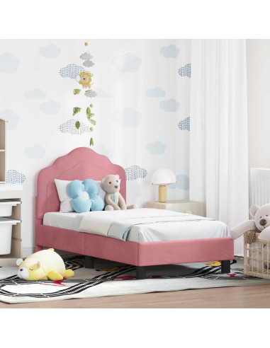 Struttura letto per bambini con testata Rosa 70 x 140 cm