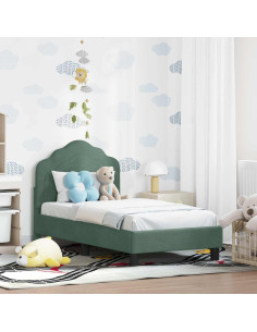 Struttura letto per bambini con testata Verde Mare 70 x 140 cm