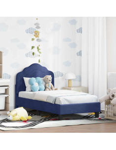 Struttura letto per bambini con testata Blu Polizia 70 x 140 cm