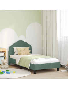 Struttura letto bambini con testata Verde Mare 80 x 160 cm
