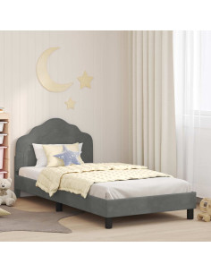 Struttura letto bambini con testata Grigio scuro 80 x 200 cm