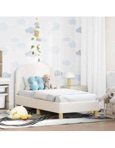 Struttura letto per bambini con testata Crema 70 x 140 cm