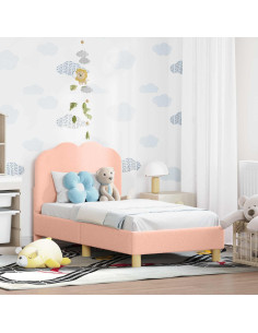 Struttura letto per bambini con testata Rosa 70 x 140 cm