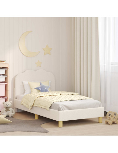 Struttura letto bambini con testata Crema 80 x 160 cm