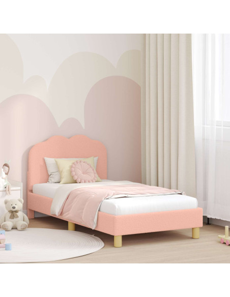 Struttura letto bambini con testata Rosa 80 x 160 cm